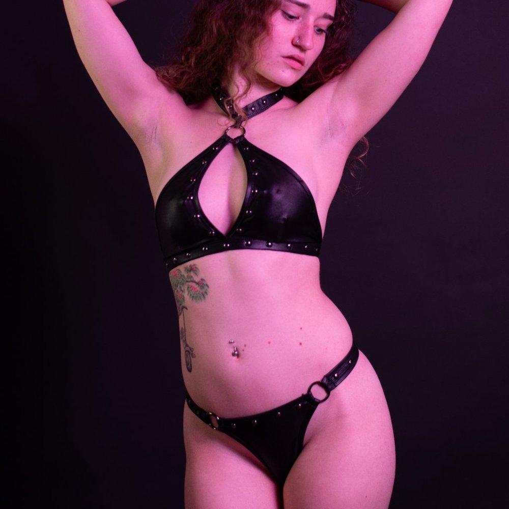 NWT dolls kill studded bikini Set